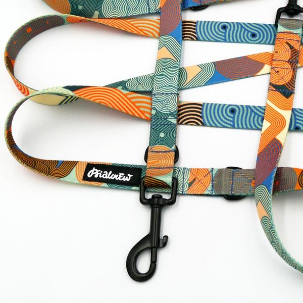 Long Dog Leash Geo Snake width 2 cm (0.78") wide, , black snap hook