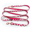 Dog Leash Watermelon width 2.5 cm, 1" wide. pink gold, big snap hook 8 cm