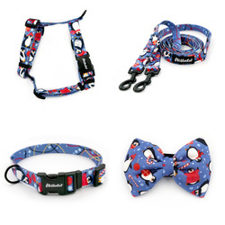 ACCESSORY KIT. Small dog. Penguin Winter Psiakrew Series; Collar, Harness, Leash, Bow Tie