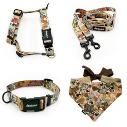 ACCESSORY KIT. Small dog. Forest Treasures Psiakrew  Series; Collar, Harness, Leash, Bandana