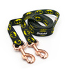 Dog Leash Batdog width 2.5 cm, 1"  wide, pink gold, big snap hook 8 cm