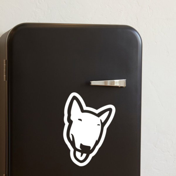 Bull Terrier Psiakrew dog car sticker for dark car bodies