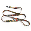 Dog Leash Forest Treasures width 2.5 cm, 1"  wide, black snap hook 6 cm