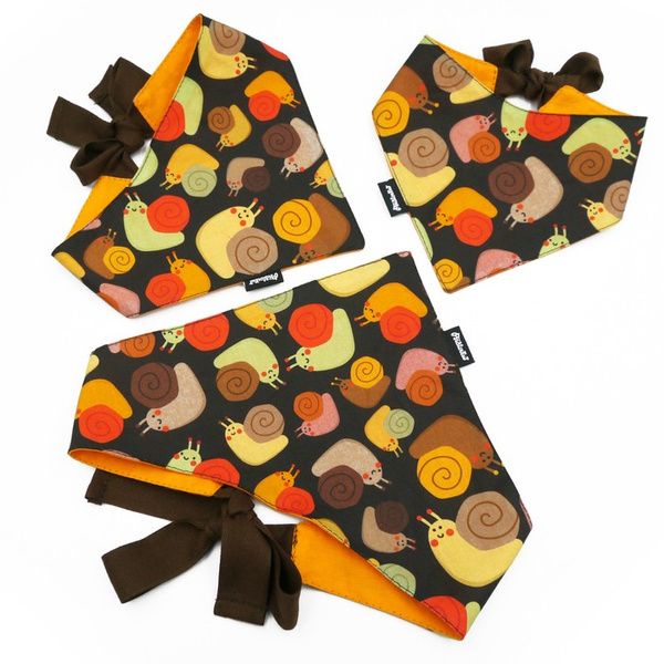Dog Bandana Snail Family Psiakrew handkerchief style to tie around your pet’s neck