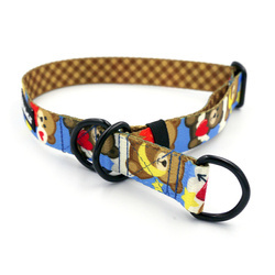 Half-choke collar Teddy Bear Psiakrew, 2.5 cm wide, medium and big dogs, black extras