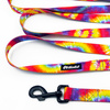 Lange abnehmbare Hundeleine Tie Dye Psiakrew, Band 2,5 cm, Karabiner 8 cm, schwarz