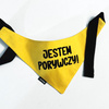 Bandana for Dog I’M HOT-TEMPERED Psiakrew, personalized tied handkerchief, yellow bandana scarf