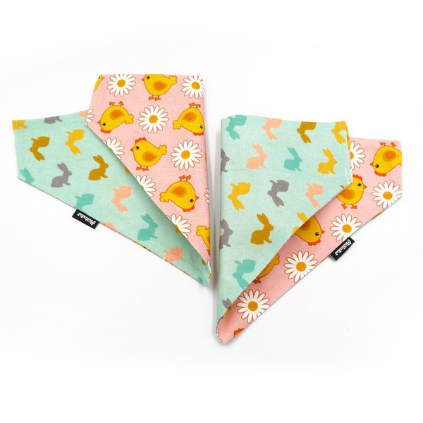 Double-sided bandana for Dog KOKO, spring scarf with a tunnel for the collar Psiakrew