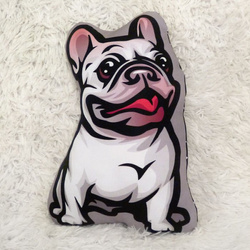 Decorative Dog Pillow Cushion French Bulldog white cuddly mascot