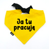 Dog Bandana – WORKING – Psiakrew, personalized tied handkerchief, yellow bandana scarf