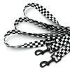 Hundeleine Checker Psiakrew, Breite 2,5 cm, Karabiner 6 cm schwarz