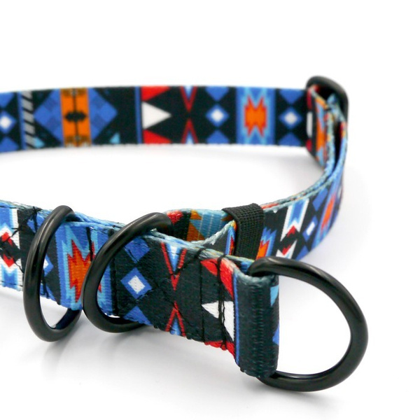 Halb-Klemmhalsband- Sorry Winnetou Psiakrew , 2,5 cm breit, für mittelgroße und größere Hunde, Schwarz-Beschläge, Psiakrew