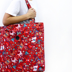 Large Shoulder Bag Winter Folk Psiakrew