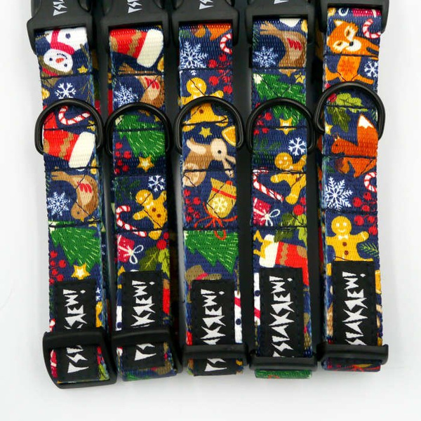 Dog Collar Psiakrew Winter is coming, 2 cm 0.78"  wide, for smaller dogs