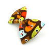 Dog Bow Tie, gift for dog, Pet Bow Tie, Bowtie, Collar Attachment, Brown, owl pattern