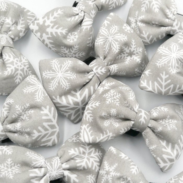 Christmas Dog Bow Tie Snowflake, Pet Bow Tie, Bowtie, Collar Attachment