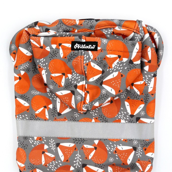 Dog Hoodie Foxy Lady Psiakrew, reflective inserts, foxy print