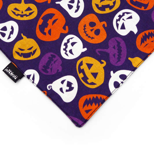 Premium Dog Bandana Terrible Pumpkin, Halloween handkerchief style to tie around your pet’s neck