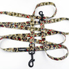Long Dog Leash Dog Tattoo Flash width 2 cm (0.78")  wide. black snap hook 7 cm