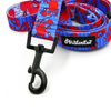 Dog Leash Sea Look -crab and octopus pattern; width 2.5 cm, 1"  wide, black snap hook 6 cm