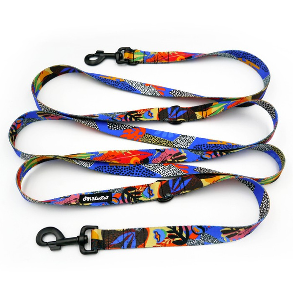 Dog Leash Colorful Thicket snap hook black 8cm