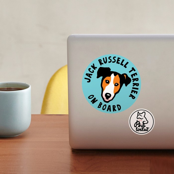 Naklejka Pies Jack Russell Terrier na samochód auto moto karoserię szybę samochodową