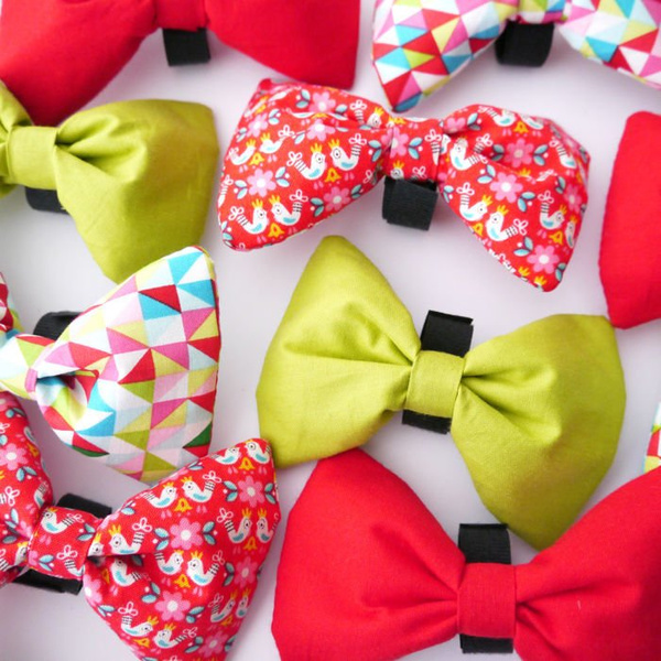 Dog Bow Tie, gift for dog, Pet Bow Tie, Bowtie, Collar Attachment, Folk