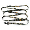 Long Dog Leash Zodiak width 2 cm (0.78") wide, black snap hook 6 cm