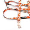Long Dog Leash Foxy Lady width 2 cm (0.78") wide, rose gold snap hook 6 cm