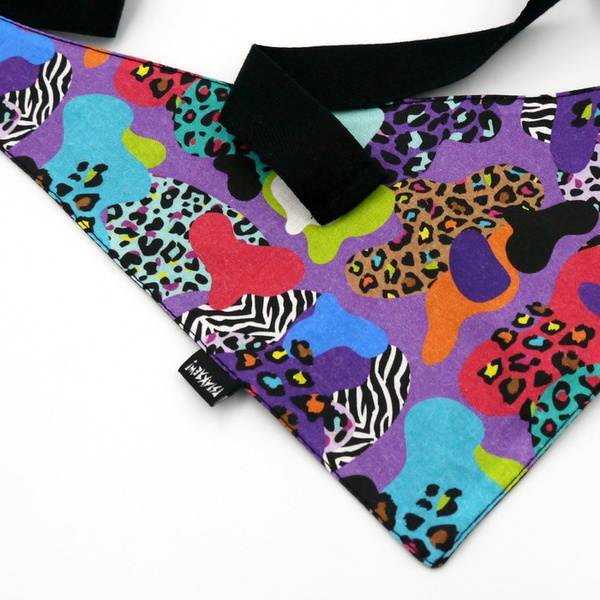 Premium Hundehalstuch Crazy Leopard-Taschentuch zum Binden um den Hals Ihres Haustieres