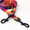 Dog Leash Tie Dye width 2 cm wide, black snap hook 7 cm