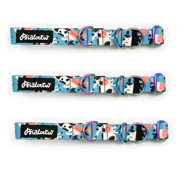 Half-Choke-Halsband Spotted Cow, 2 cm breit, für kleine Hunde, holo Accessoires