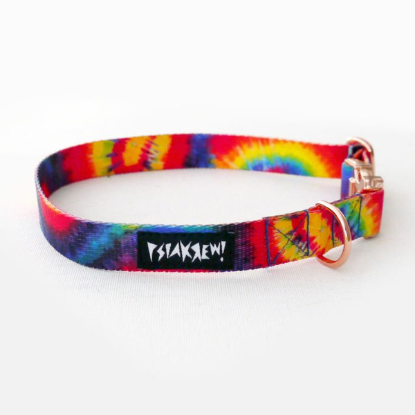 Dog Collar Psiakrew Tie Dye, 2 cm 0.78" wide, for smaller dogs