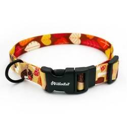 Obroża dla psa regulowana klamra zatrzaskowa Jeż Marzyciel Psiakrew 2,5 cm czarne okucia