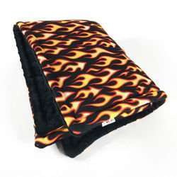 Premium Mat Plaid Blanket for the dog, Dog on Fire Psiakrew Design