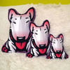 Bull Terrier Pillow Decorative Dog Cushion White Bully cuddly mascot