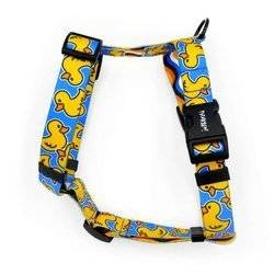 Hundegeschirr, Ducky Duck Psiakrew, mittlere und größere Hunde, 2,5 cm Gurtband, schwarze Beschläge