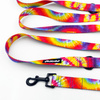Dog Leash Tie Dye width 2.5 cm, 1"  wide, snap hook black 6cm