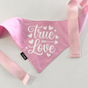Bandana for Dog True Love Psiakrew, pink bandana scarf