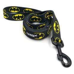 Dog Leash Batdog width 2.5 cm, 1"  wide, big black snap hook 8 cm