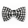 Black and white houndstooth bow tie for a dog