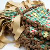 Psiakrew dog bandana, tied handkerchief, Christmas motifs Yam, pompoms