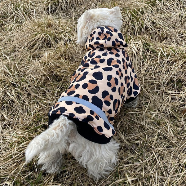 Dog Hoodie Leopard Psiakrew
