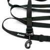 Black Dog Leash width 2.5 cm, 1" wide, big black snap hook 8 cm