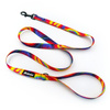 Dog Leash Tie Dye width 2 cm 0.78 ", black extras  