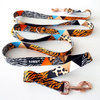 Dog Leash Wild Animals width 2.5 cm, 1" wide, pink gold, big snap hook 8 cm