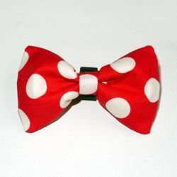 Dog Bow Tie, gift for dog, Pet Bow Tie, Bowtie, Collar Attachment, model Toadstool