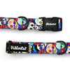 Dog Collar Psiakrew Día de los Muertos, 2 cm 0.78"  wide, for small dogs black extras