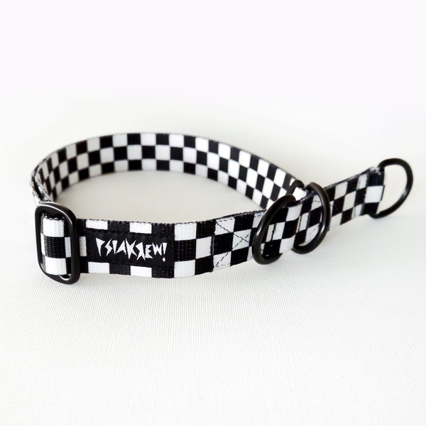 Half-choke collar Checker, 2.5 cm wide, medium and big dogs, black extras