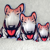 Decorative Dog Pillow Cushion Bull Terrier fawn cuddly mascot
